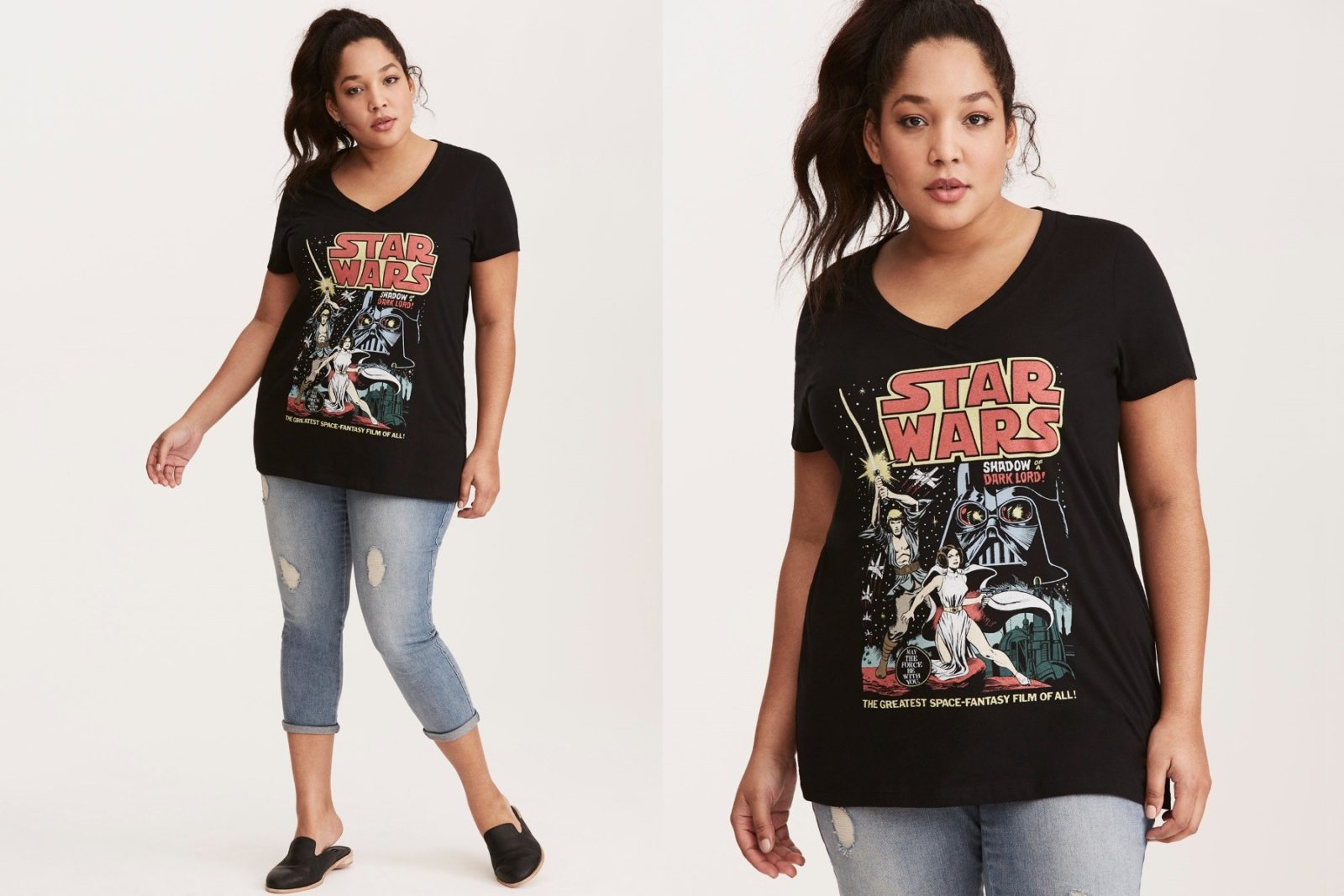 Women's plus size Star Wars vintage comic art tee at Torrid