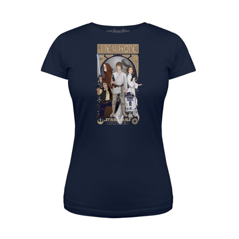 Women's Star Wars A New Hope Nouveau artwork t-shirt at We Love Fine