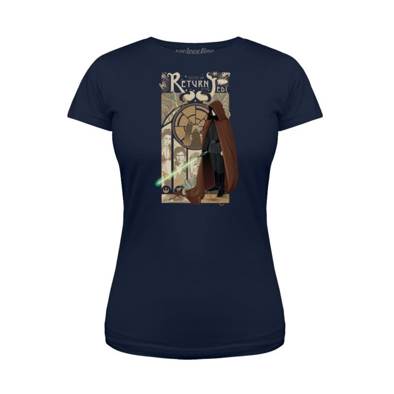 Women's Star Wars Return Of The Jedi Nouveau artwork t-shirt at We Love Fine