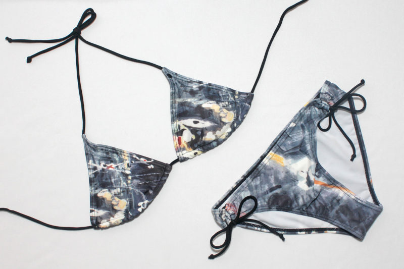 Women's Musterbrand x Star Wars Death Star Battle artwork bikini swimwear set