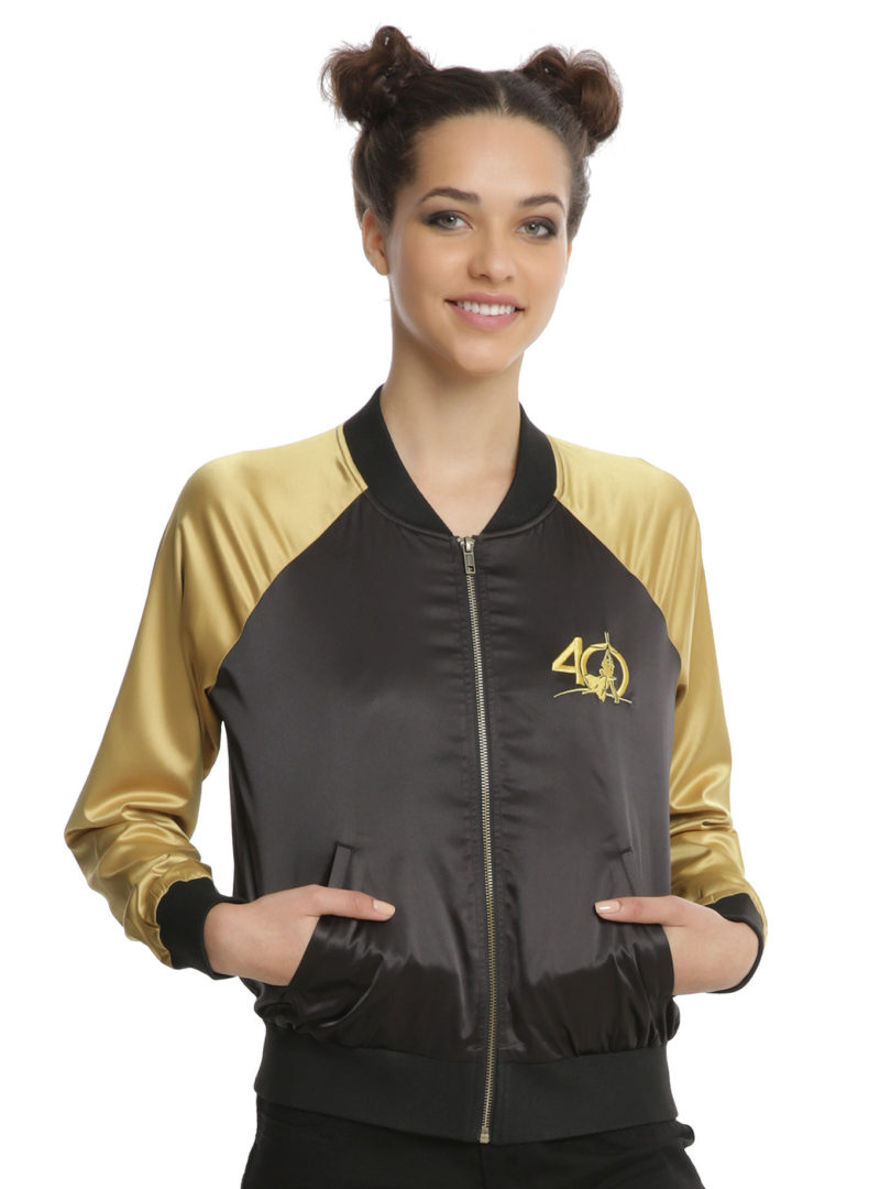 Her Universe x Star Wars C-3PO and R2-D2 embroidered satin souvenir jacket at Hot Topic