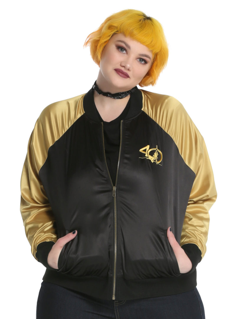 Her Universe x Star Wars C-3PO and R2-D2 embroidered satin souvenir jacket plus size at Hot Topic