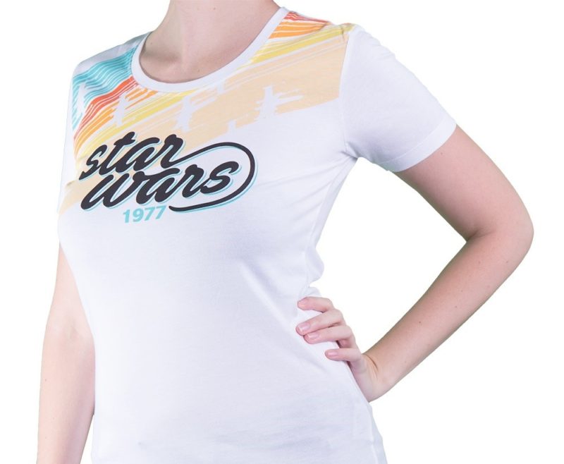 Women's Star Wars X-Wing Miami Stripes t-shirt at Zing Pop Culture