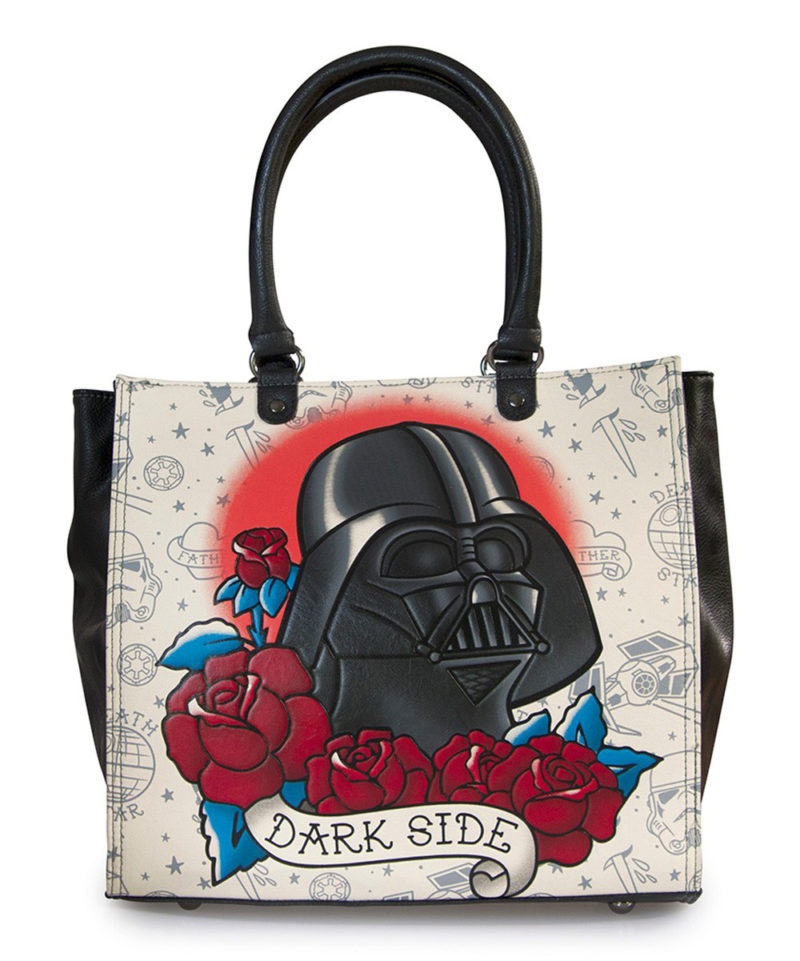 Star Wars Fashion on sale at Zulily - Loungefly Darth Vader tattoo print tote bag