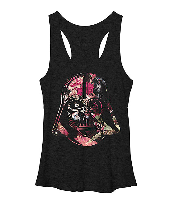 Star Wars Fashion on sale at Zulily - women's Darth Vader floral tank top