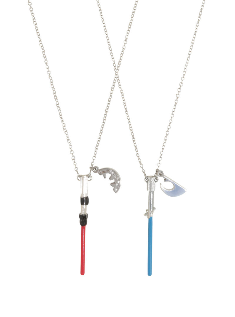 Star Wars Lightsaber Best Friends necklace jewelry set at Hot Topic
