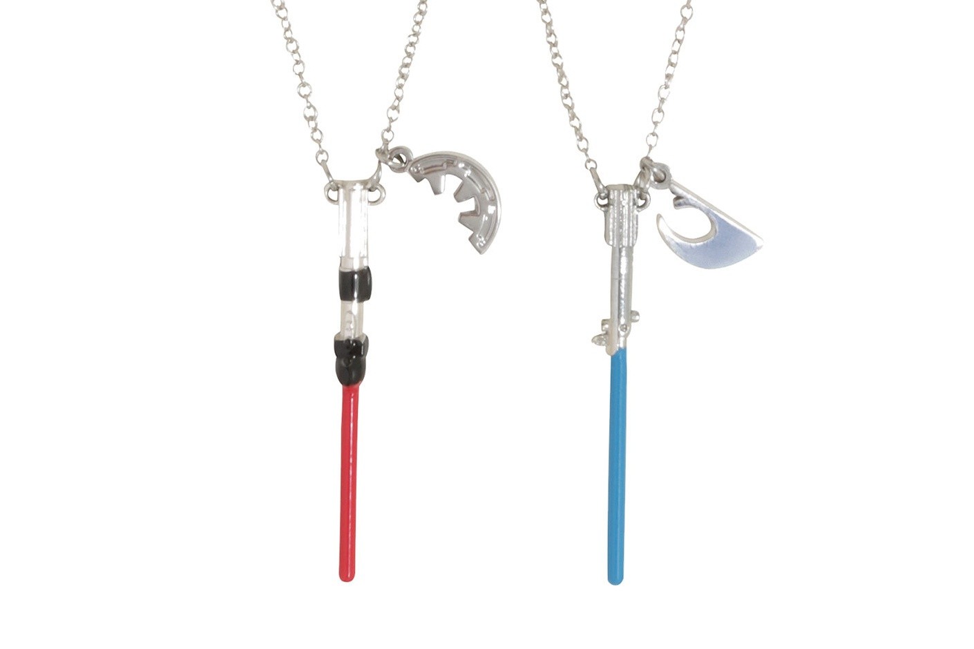 Star Wars Lightsaber Best Friends necklace jewelry set at Hot Topic