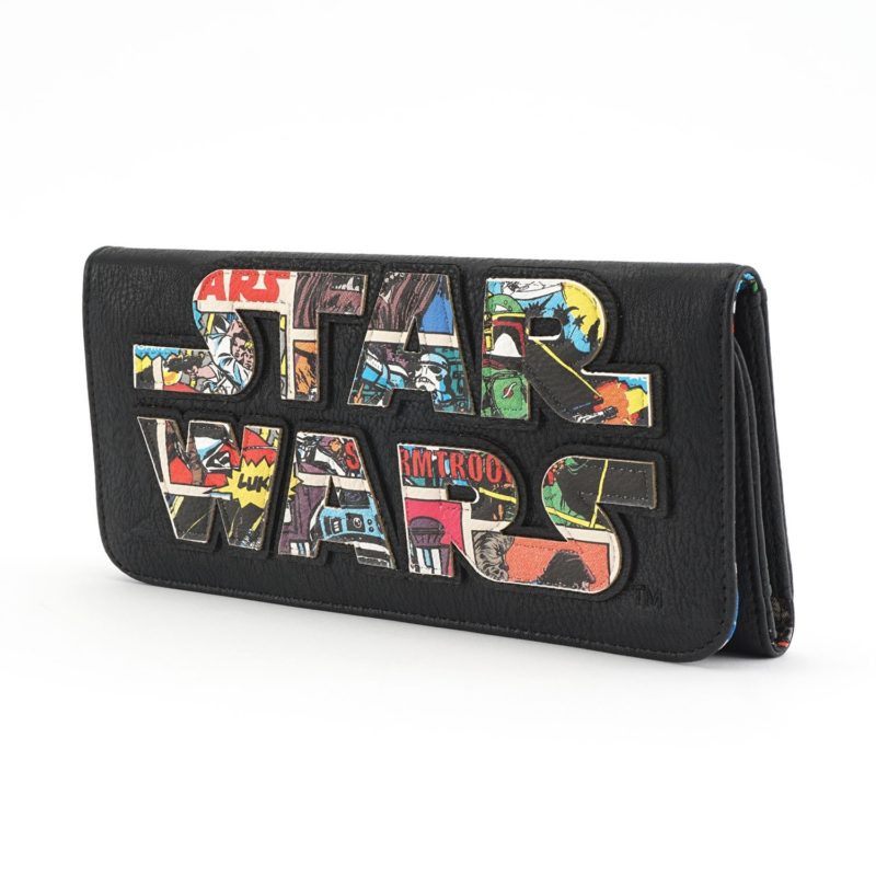 Loungefly x Star Wars comic logo faux leather wallet