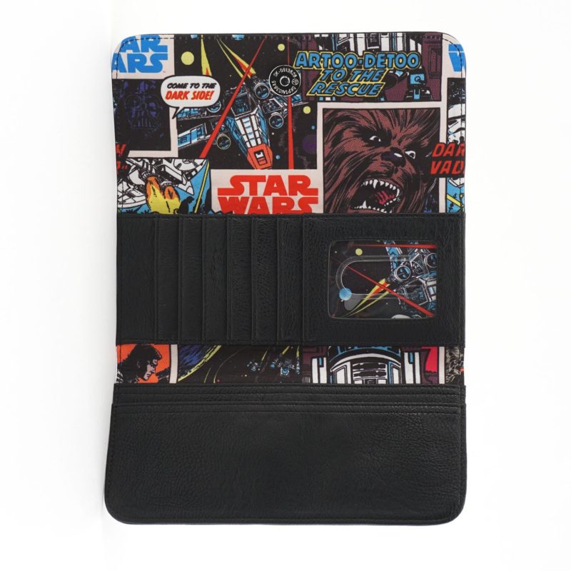 Loungefly x Star Wars comic logo faux leather wallet