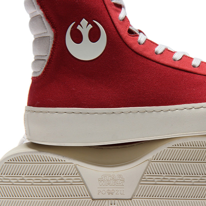 Po-Zu x Star Wars women's The Force Awakens Resistance sneakers (red version)