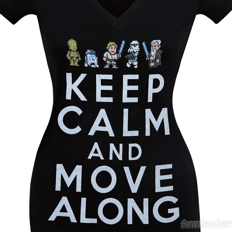 Women's Star Wars Keep Calm and Move Along t-shirt at SuperHeroStuff