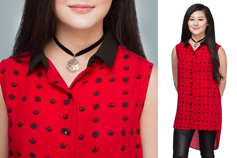 Women's Star Wars The Force Awakens First Order Resistance symbol blouse at ThinkGeek