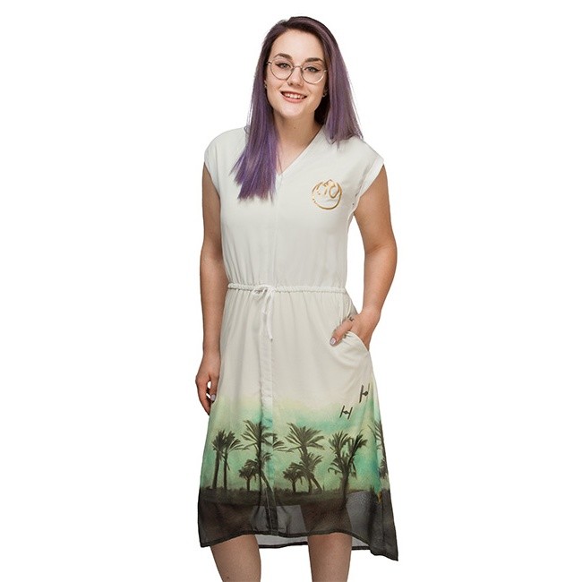 Women's We Love Fine x Star Wars Rogue One Scarif Rebel Desert sleeveless dress at ThinkGeek
