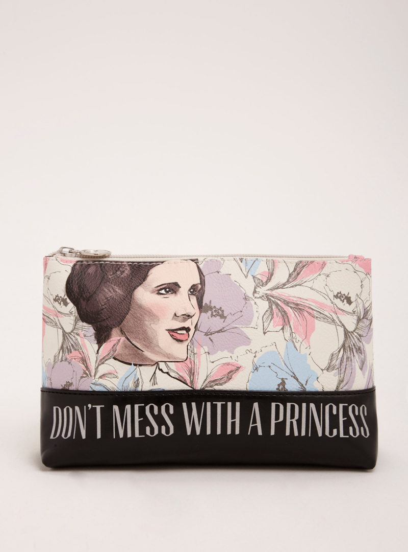 Star Wars Princess Leia floral Don't Mess With A Princes makeup bag at Torrid