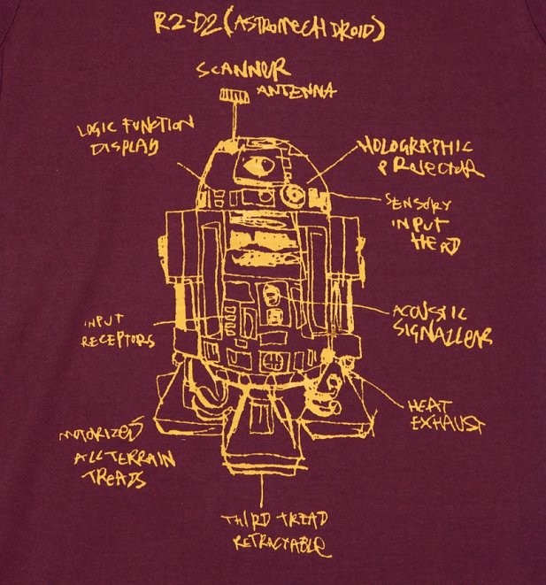 Women's Star Wars sketch style R2-D2 t-shirt at TruffleShuffle