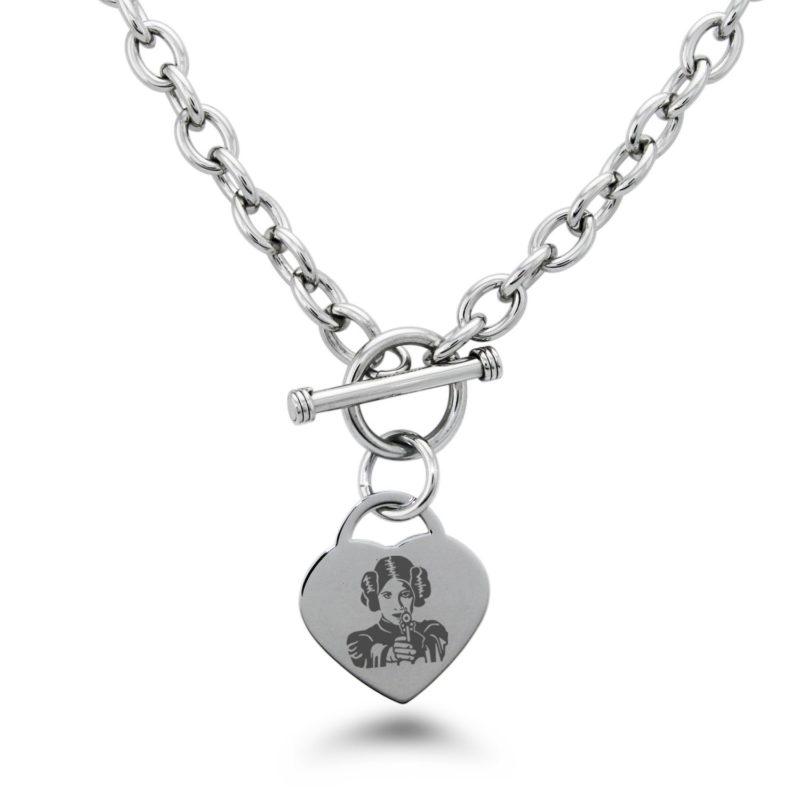 Star Wars Princess Leia laser engraved jewelry by Tioneer
