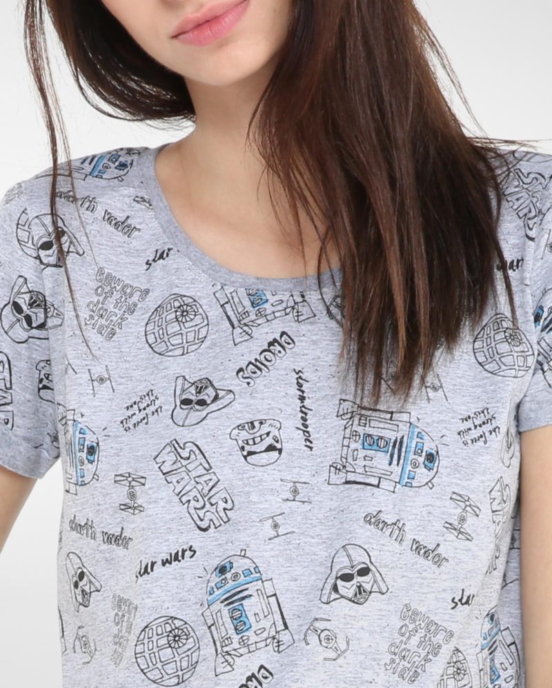 Women's Riachuelo x Star Wars icons pattern print t-shirt