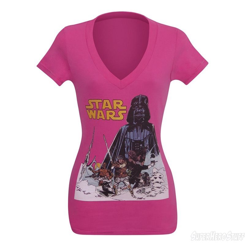 Women's Star Wars v-neck t-shirt at SuperHeroStuff