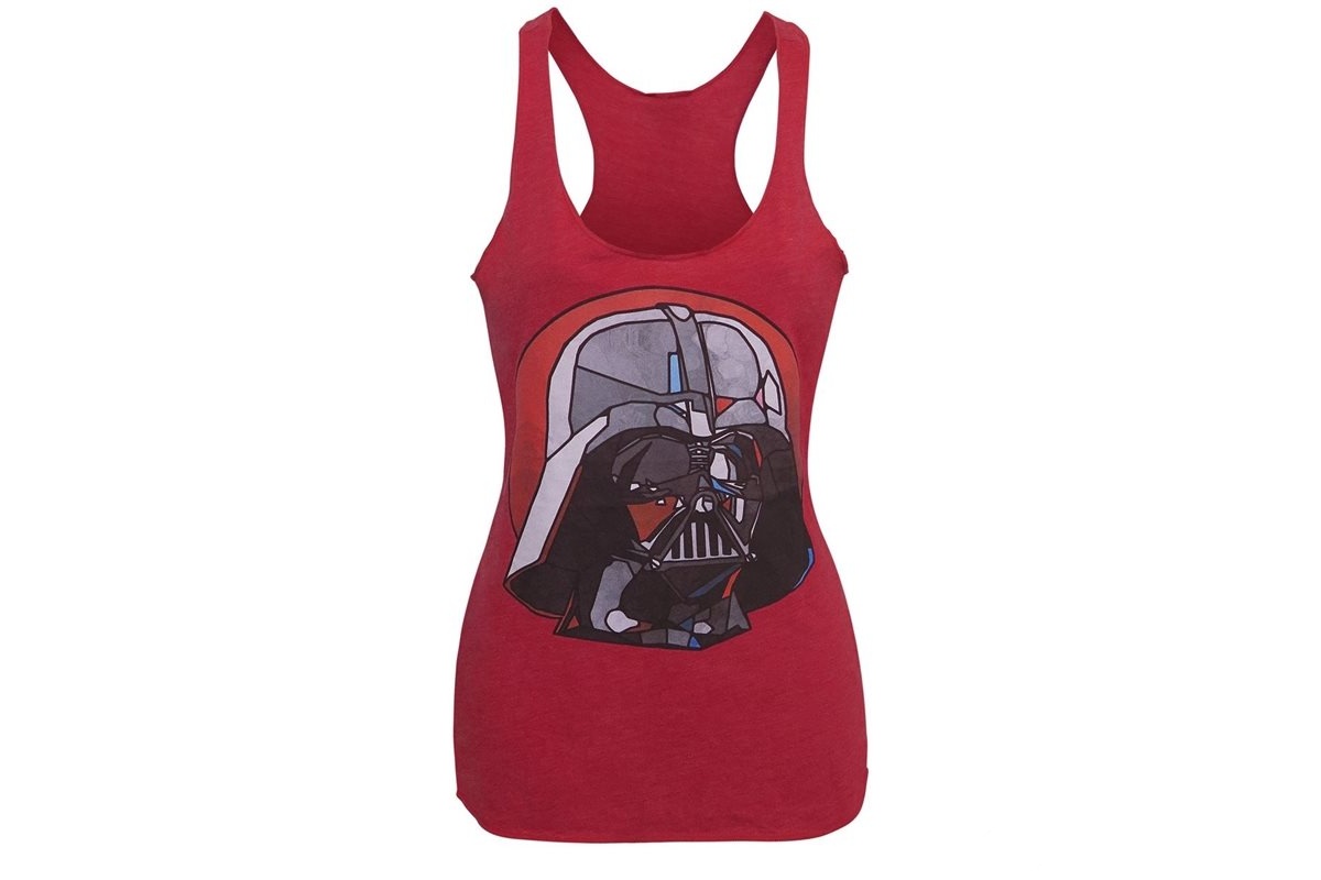 Women's Star Wars stained glass Darth Vader tank top at SuperHeroStuff