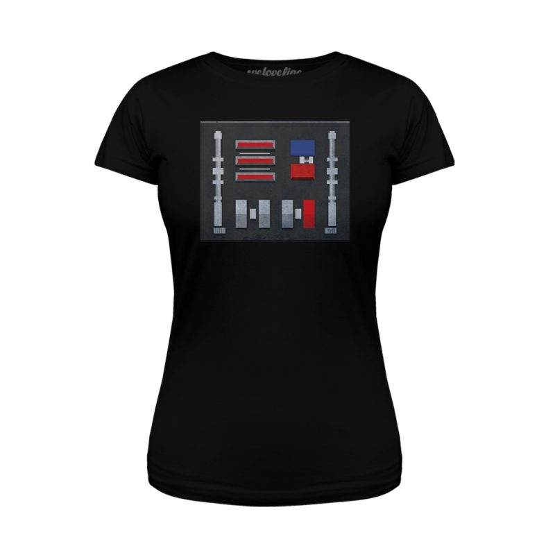 Women's We Love Fine x Star Wars Darth Vader chest plate everyday cosplay style printed t-shirt