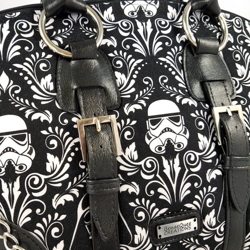 Star Wars stormtrooper damask dome handbag by Etsy seller BenaeQuee Creations