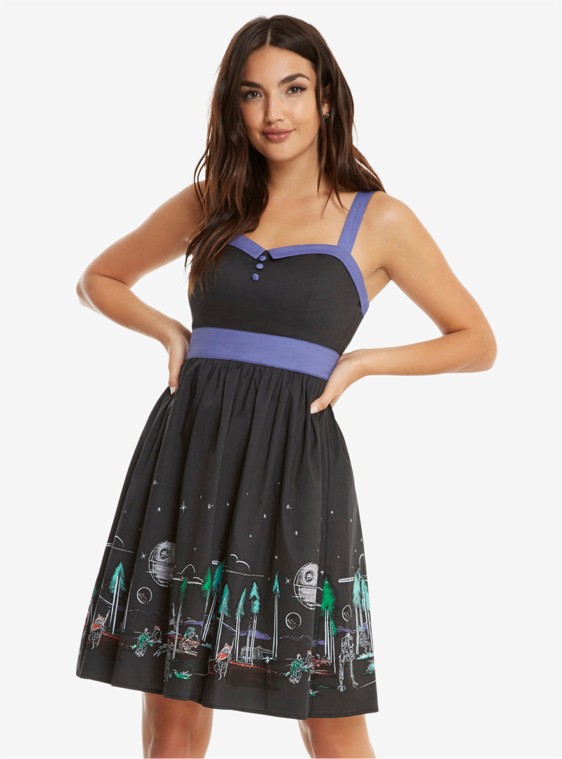 Women's Her Universe x Star Wars Endor landscape retro style dress at Box Lunch