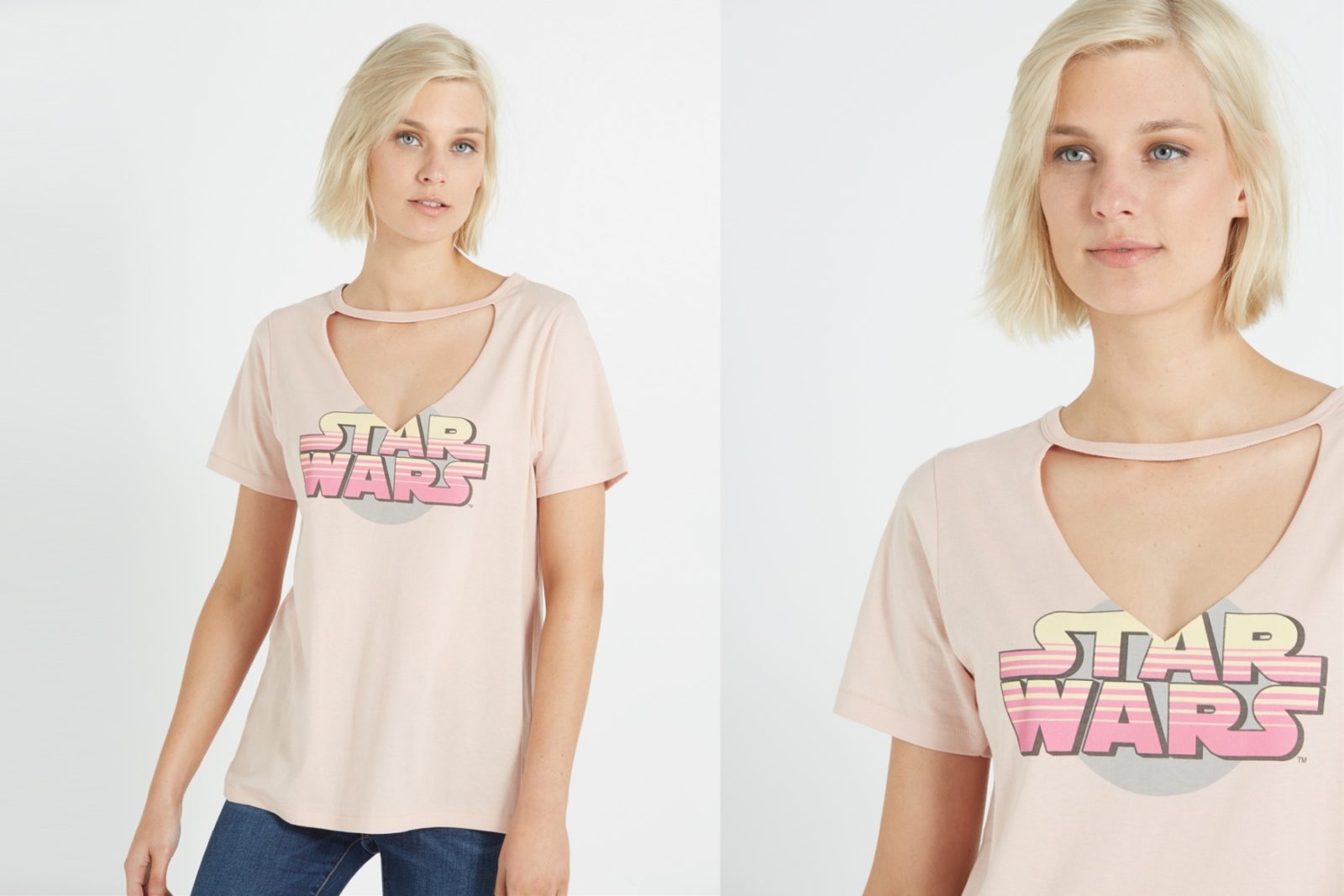 Women's Star Wars logo t-bar choker tee at Cotton On