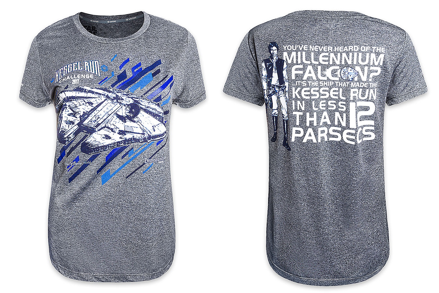 Women's Run Disney x Star Wars Han Solo Millennium Falcon Kessel Run Challenge 2017 t-shirt at the Disney Store