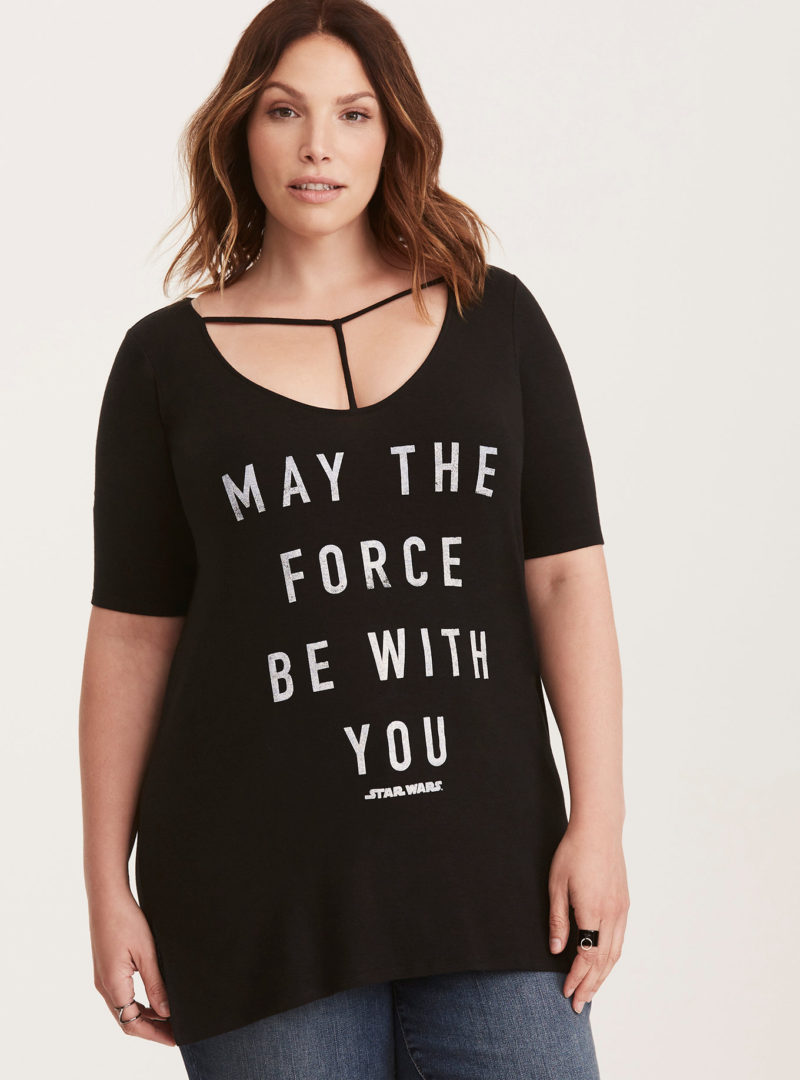 Women's Star Wars May The Force Be With You strappy plus size t-shirt at Torrid