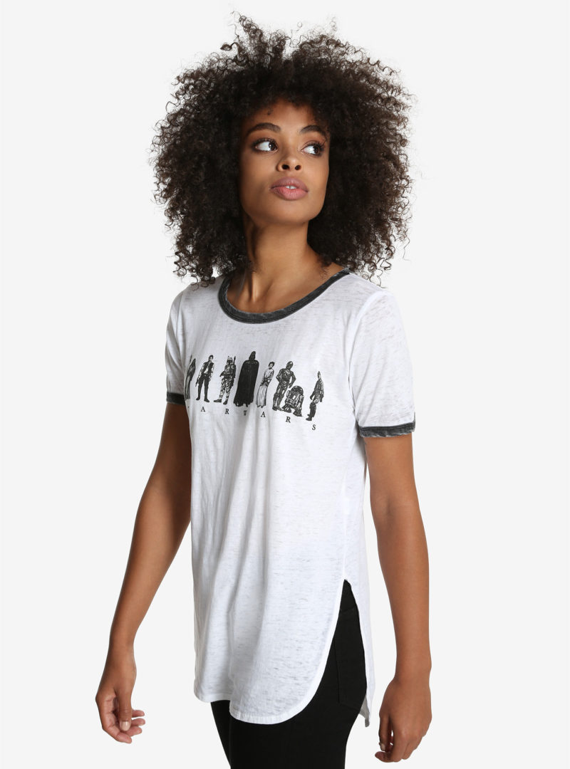 Women's Star Wars character ringer t-shirt at Box Lunch