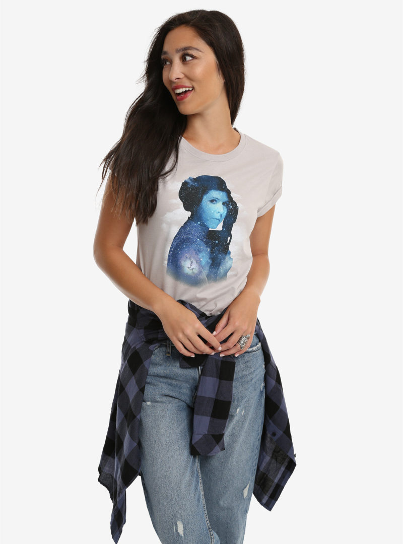 Women's Her Universe x Star Wars Princess Leia Galaxy T-shirt