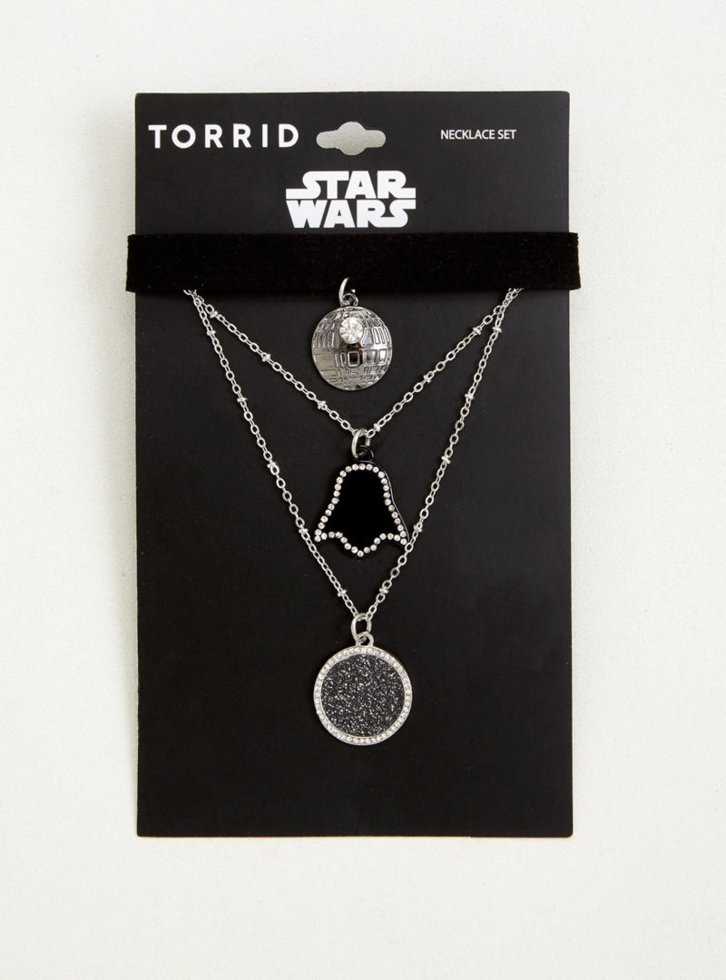 Star Wars Darth Vader Dark Side themed layered choker necklace set at Torrid