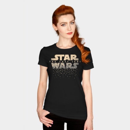 Women's Star Wars The Last Jedi disintergrating logo t-shirt at Design By Humans
