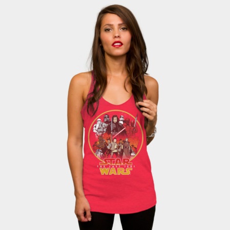 Women's Star Wars The Last Jedi Character Circle tank top at Design By Humans