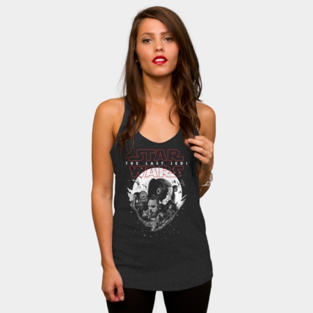 Women's Star Wars The Last Jedi Planet Silhouette tank top at Design By Humans