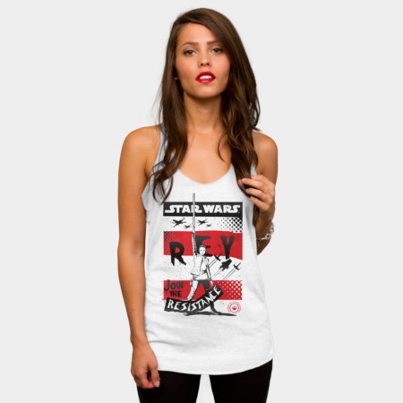 Women's Star Wars The Last Jedi Rey Resistance poster tank top at Design By Humans