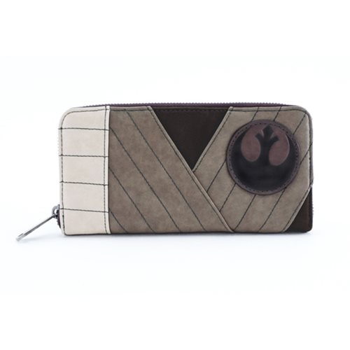 Loungefly x Star Wars The Last Jedi Rey cosplay zip around wallet at Entertainment Earth