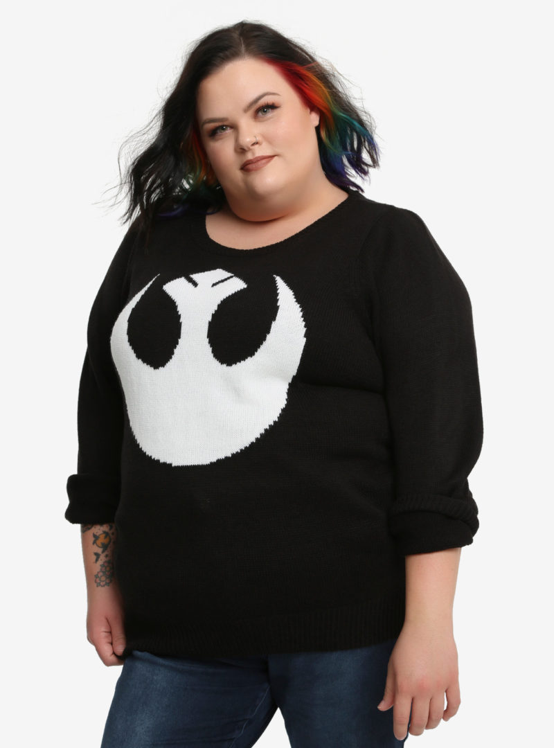 Women's Her Universe x Star Wars Rebel Intarsia plus size sweater