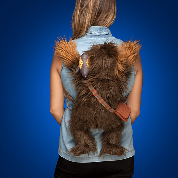 Star Wars The Last Jedi Chewbacca with Porg back buddy bag at ThinkGeek