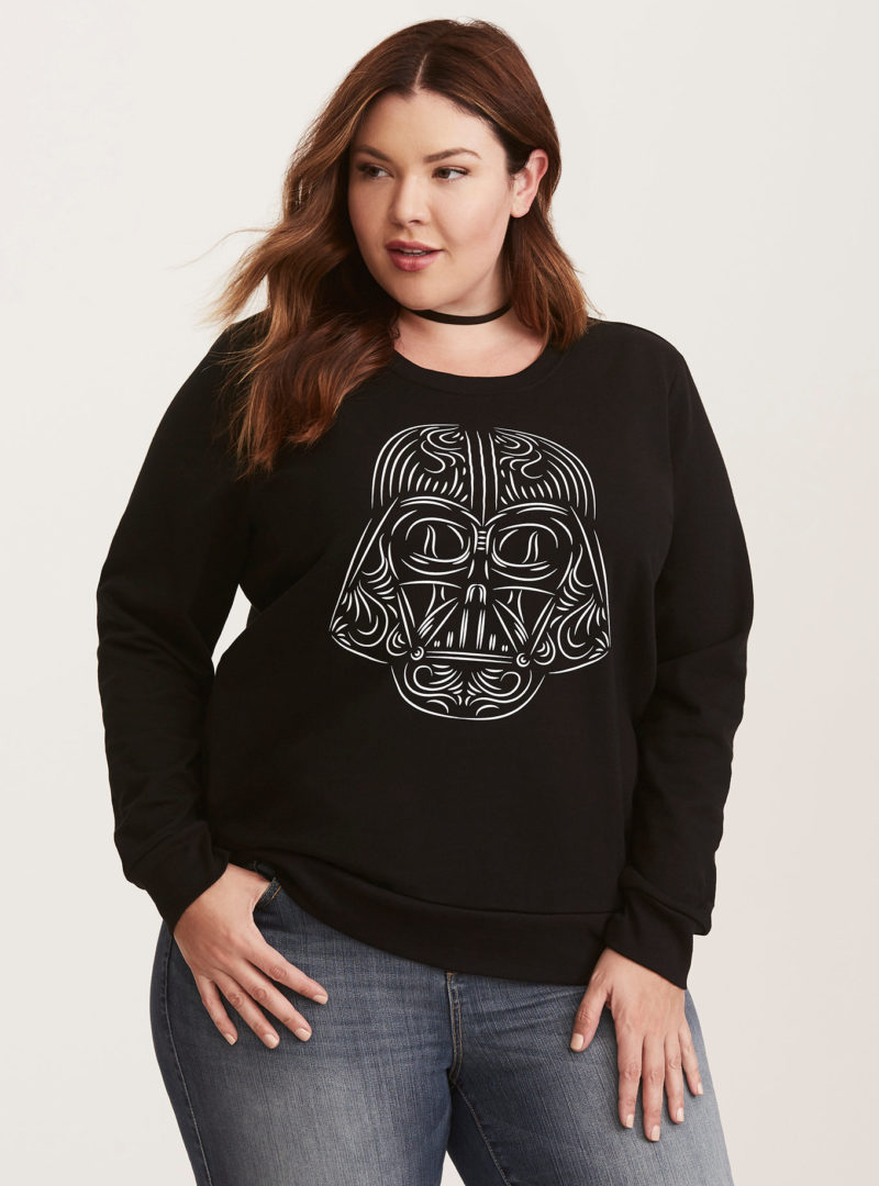 Women's Her Universe x Star Wars Darth Vader plus size sweatshirt at Torrid