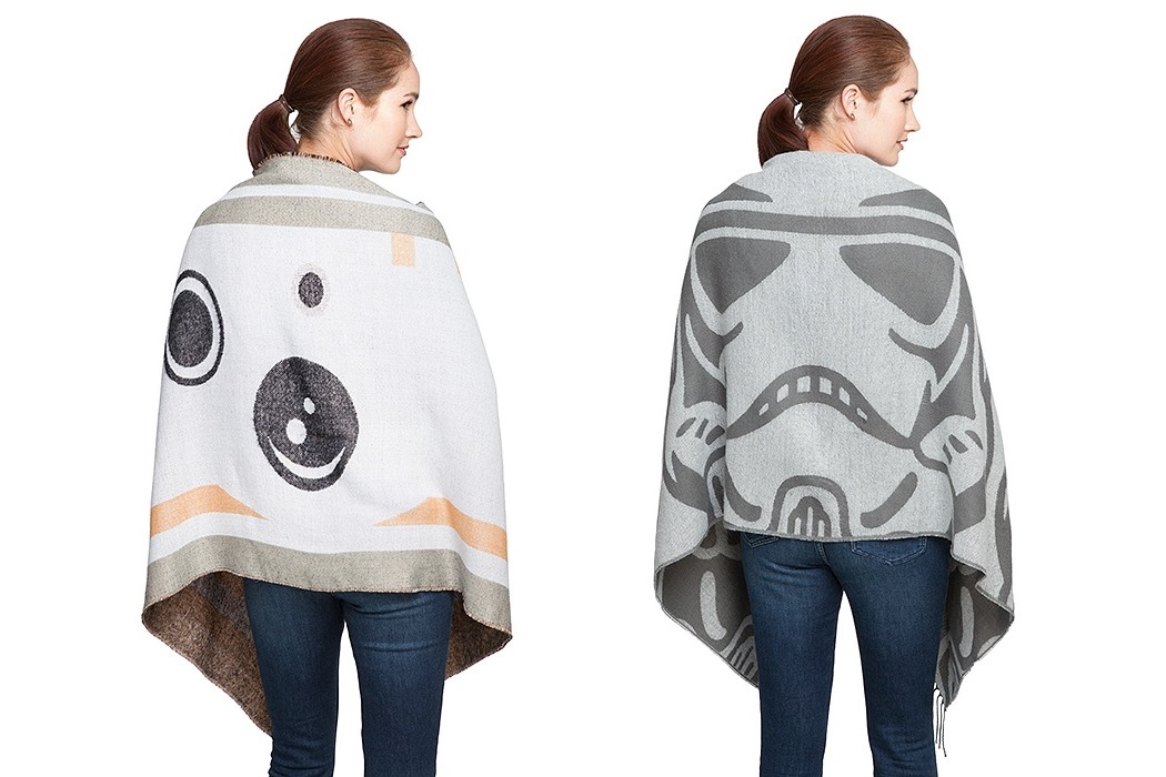 Star Wars BB-8 and Stormtrooper blanket scarves available at ThinkGeek
