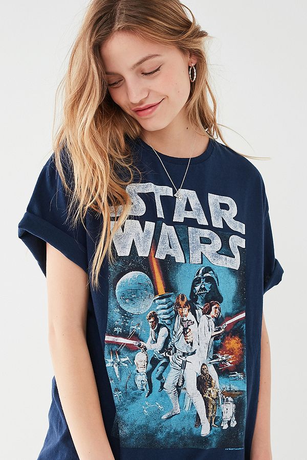 Women's Junk Food Clothing x Star Wars poster t-shirt at Urban Outfitters