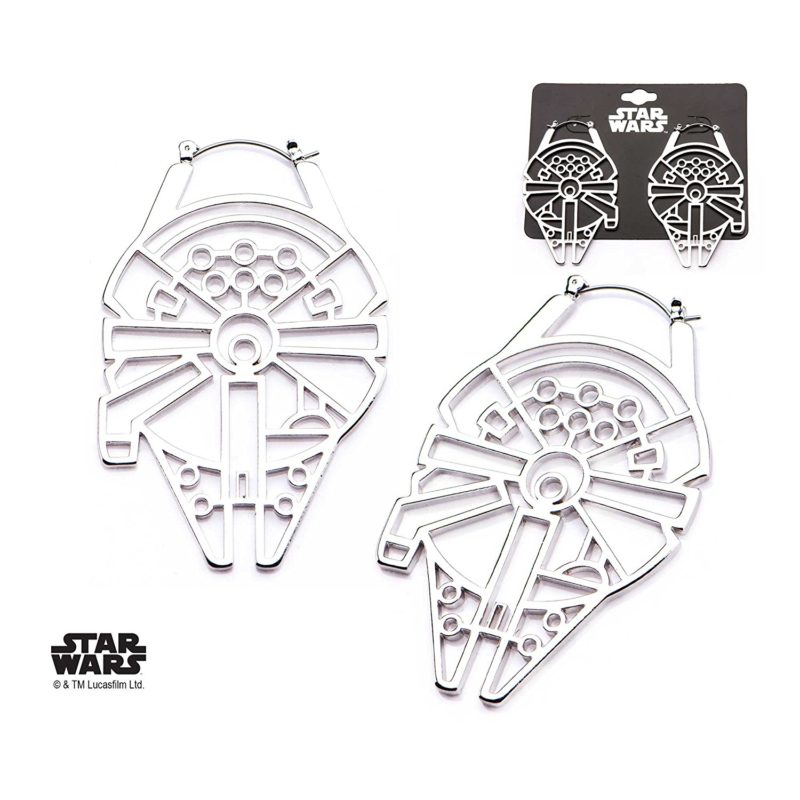 Body Vibe x Star Wars Millennium Falcon hoop earrings on Amazon