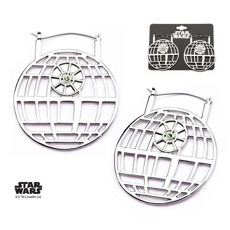 Body Vibe x Star Wars Death Star hoop earrings on Amazon