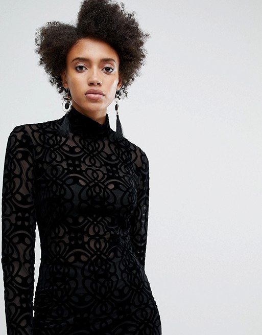 Women's ASOS x Star Wars Funnel Neck Burnout Dress