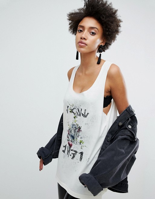 Women's ASOS x Star Wars Printed Oversized Tank (R2D2)