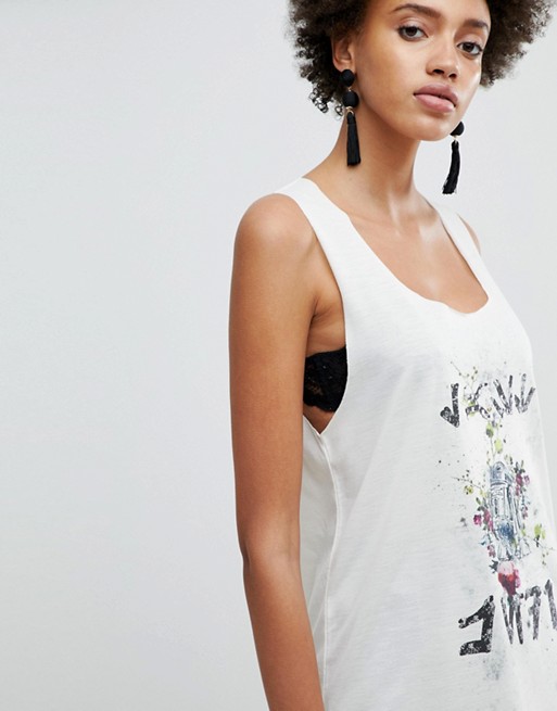 Women's ASOS x Star Wars Printed Oversized Tank (R2D2)