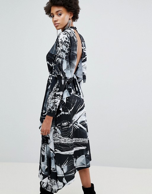 Women's ASOS x Star Wars Printed Long Sleeve Hanky Hem Dress