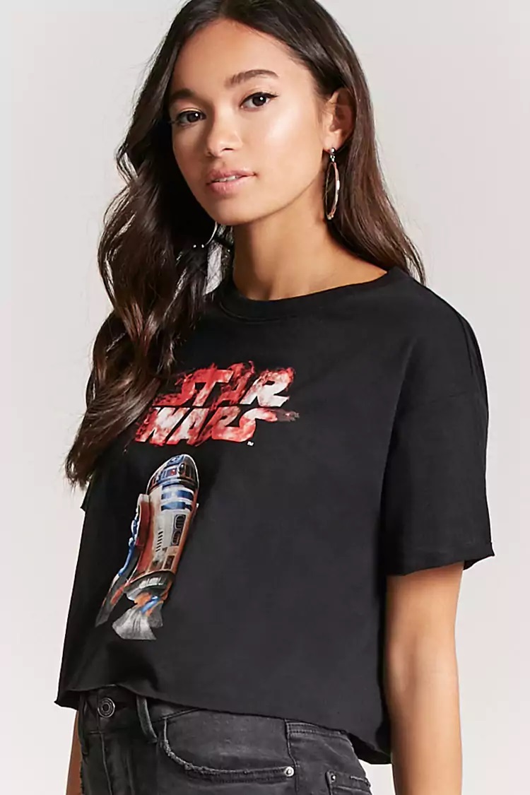Women's Star Wars R2-D2 crop top at Forever 21