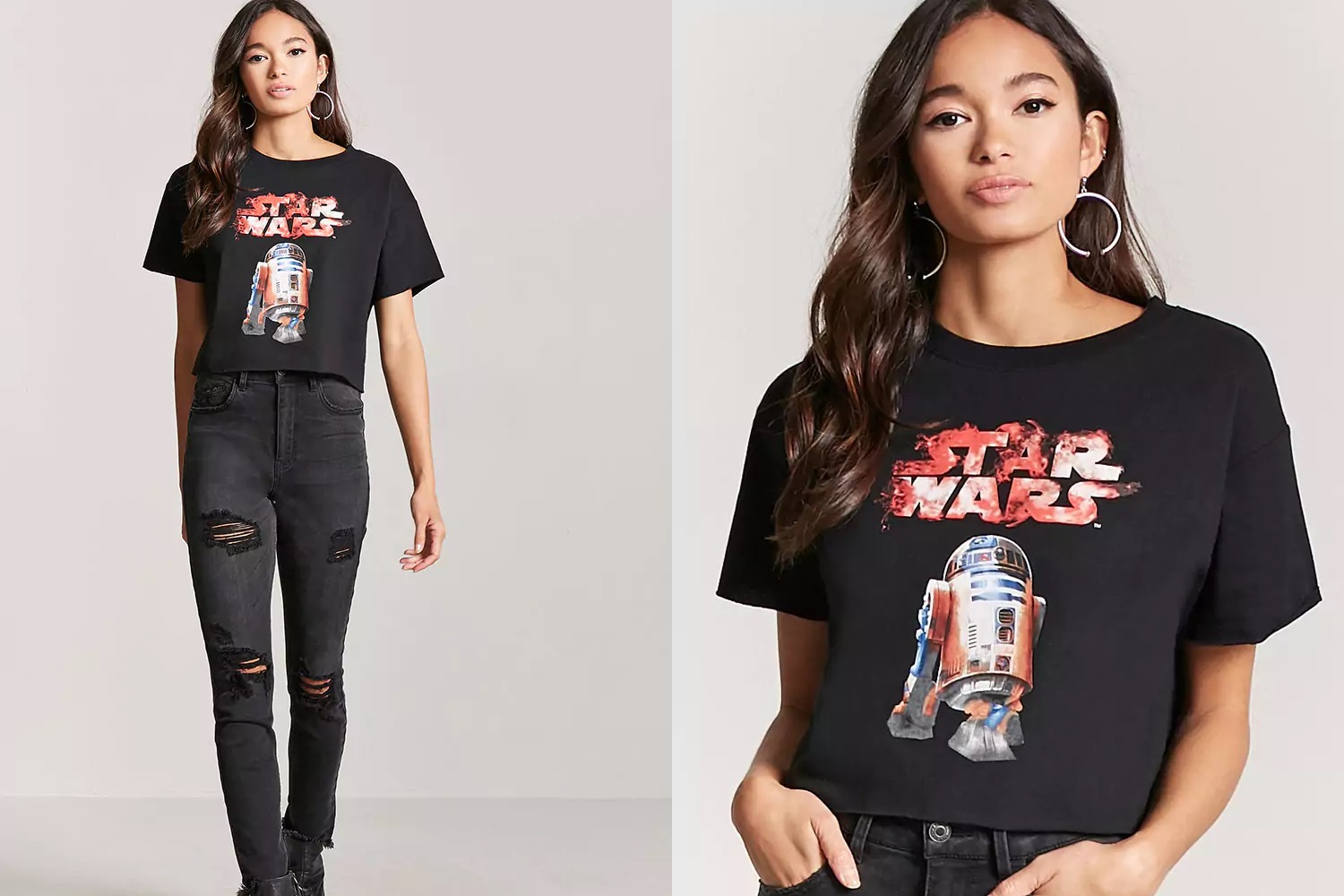 Women's Star Wars R2-D2 crop top at Forever 21